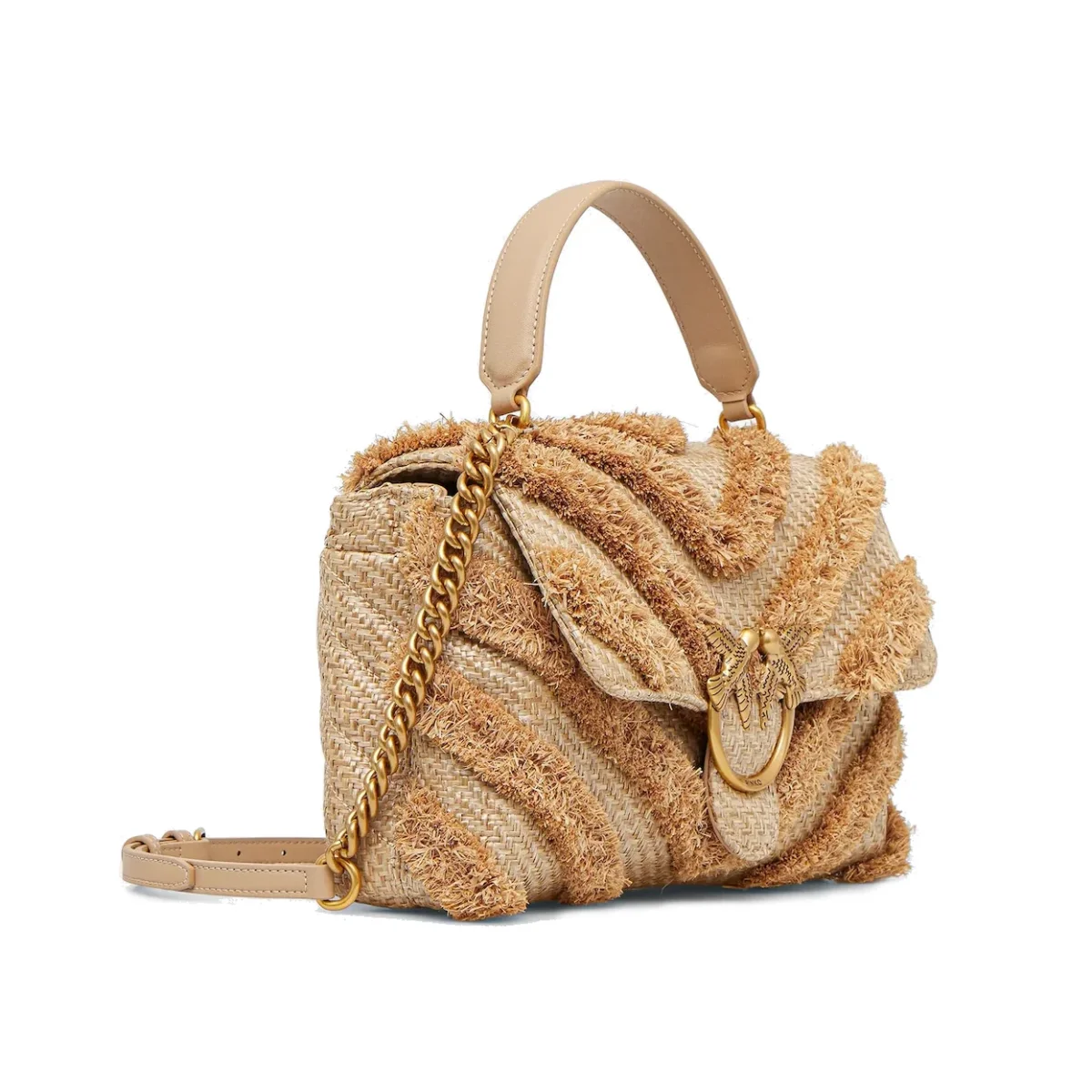 Borsa a mano Pinko Classic Love Lady Puff in Tessuto Intrecciato ed Ecopelle - immagine 3